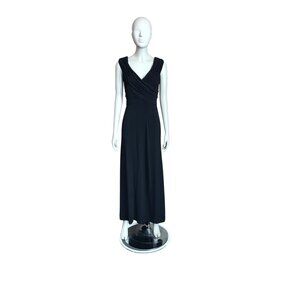 Cache Luxe Black Cap Sleeve Maxi Dress